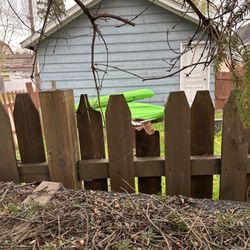 A1 Lawn, Snow & Tree Service LLC - Eveleth, MN - Neighbors fence broken. Another spot not visible broken as well.