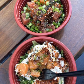Bear Flag Fish - 1/4 lb salmon poke bowl and 1/2 tuna poke bowl - Seafood Near Me - Newport Beach, California Bear Flag Fish - 1/4 lb salmon poke bowl and 1/2 tuna poke bowl - Seafood Near Me - Newport Beach, California