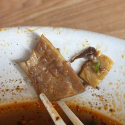 Wonderful Hand Pulled Noodle - Braised beef pieces we couldn't eat