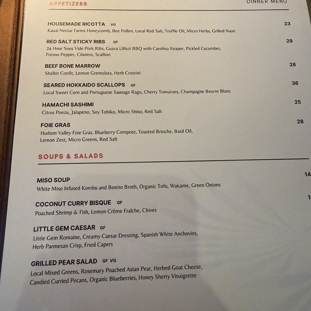 Red Salt at Ko'a Kea - Menu - Seafood Near Me - Koloa, Hawaii Red Salt at Ko'a Kea - Menu - Seafood Near Me - Koloa, Hawaii