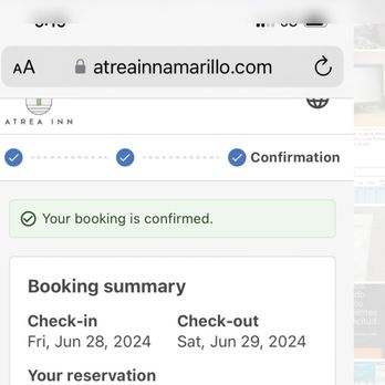 Atrea Inn - Confirmation via their website - Hotels Near Me - Amarillo, Texas Atrea Inn - Confirmation via their website - Hotels Near Me - Amarillo, Texas