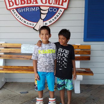 Bubba Gump Shrimp - Best friends excited to eat at their favorite restaurant! - Seafood Near Me - Long Beach, California Bubba Gump Shrimp - Best friends excited to eat at their favorite restaurant! - Seafood Near Me - Long Beach, California