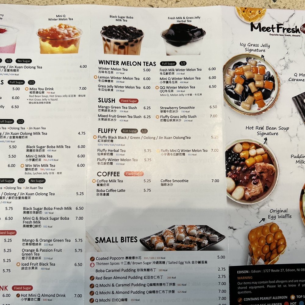 Meet Fresh - Menu dated 5/2022 - Desserts Near Me - Edison, New Jersey Meet Fresh - Menu dated 5/2022 - Desserts Near Me - Edison, New Jersey