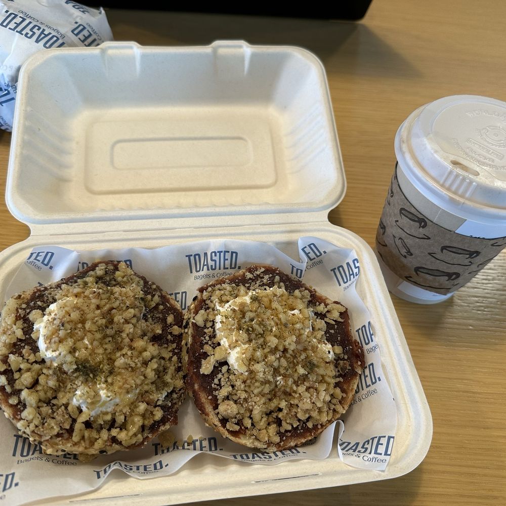 Toasted - Date lafeh bagel, spanish coffee - Bagels Near Me - Bellevue, Washington Toasted - Date lafeh bagel, spanish coffee - Bagels Near Me - Bellevue, Washington