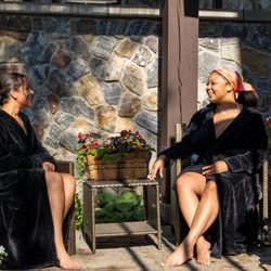 The Spa at Tamarack Resort - Two girls enjoy the amenities at The Spa at Tamarack