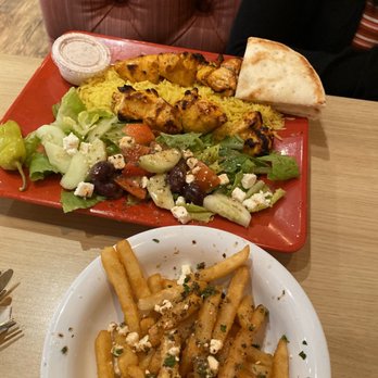 Pita Kitchen - Arrowhead - Greek fries and the chicken kabobs plate - Mediterranean Near Me - Glendale, Arizona Pita Kitchen - Arrowhead - Greek fries and the chicken kabobs plate - Mediterranean Near Me - Glendale, Arizona