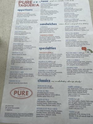 Menu photo 4 Pure Taqueria Duluth, GA