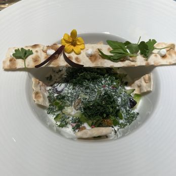 Maman Zari - Abdoogh Khiar (cucumber, yogurt, walnut, raisin, lavash, herb) - Persian/Iranian Near Me - Chicago, Illinois Maman Zari - Abdoogh Khiar (cucumber, yogurt, walnut, raisin, lavash, herb) - Persian/Iranian Near Me - Chicago, Illinois