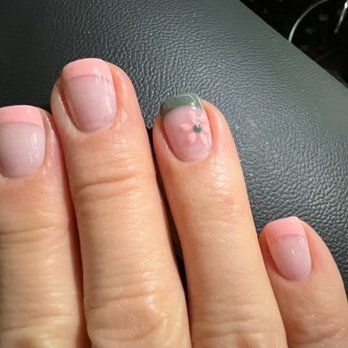 Flip Flops Nails & Spa - French tip dip gel with nail artwork - Nail Salons Near Me - Sandy, Utah Flip Flops Nails & Spa - French tip dip gel with nail artwork - Nail Salons Near Me - Sandy, Utah