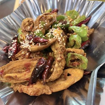Chef Tan 蜀湘门第 - J14. Sauteed Pig's Intestines with Hot Chili Dish - Chinese Near Me - Highland Park, New Jersey