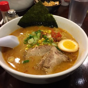 Pikaichi - Spicy miso ramen with boiled half egg - Ramen Near Me - Medford, Massachusetts