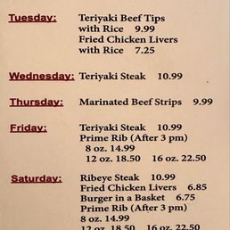Daily Chefs Specials Daily Chefs Specials