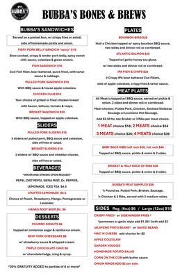 Menu photo 7 Bubba’s Bones & Brews Cathedral City, CA