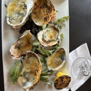 Rick Erwin's Level 10 - Chargrilled oysters - New American Near Me - Spartanburg, South Carolina Rick Erwin's Level 10 - Chargrilled oysters - New American Near Me - Spartanburg, South Carolina