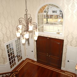 The Four Walls Wallpaper and Design - Entryway design project Newton Mass