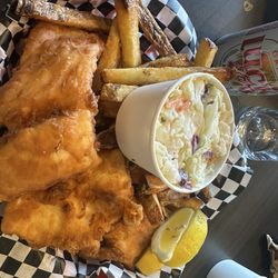 West Coast Fish and Chips - Fish and chips one was cod and the other halibut