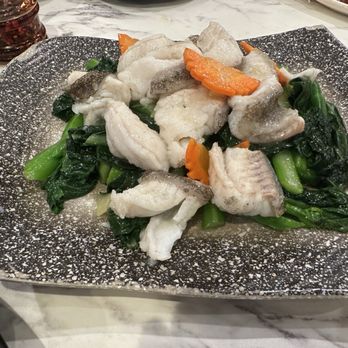 Double Double Restaurant 老油条 - Ling cod over gai lan - Cantonese Near Me - Richmond, British Columbia Double Double Restaurant 老油条 - Ling cod over gai lan - Cantonese Near Me - Richmond, British Columbia