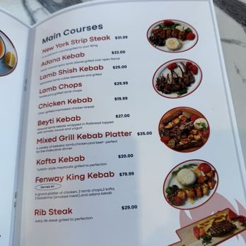 Fenway Grill & Bar - Menu - Turkish Near Me - Boston, Massachusetts