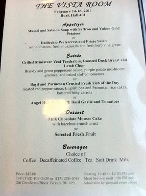 Menu photo 7 The Vista Room San Francisco, CA Menu photo 7 The Vista Room San Francisco, CA