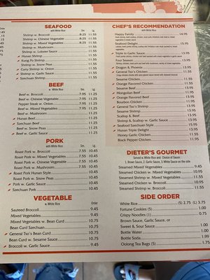 Menu photo 3 China Sun St. Augustine, FL