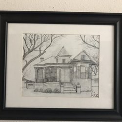 New Braunfels Art League Gallery - Hill street house in winter