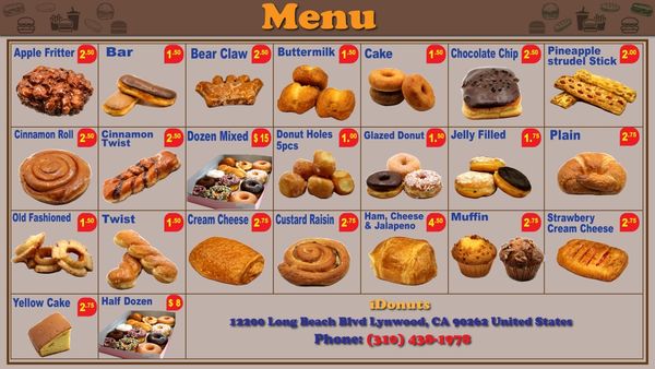 Menu photo 2 iDonuts Lynwood, CA