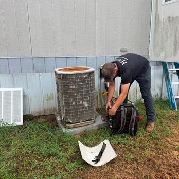 Hendrick Heat and Air - Our old unit being disconnected - Heating & Air Conditioning/HVAC Near Me - Tulsa, Oklahoma Hendrick Heat and Air - Our old unit being disconnected - Heating & Air Conditioning/HVAC Near Me - Tulsa, Oklahoma