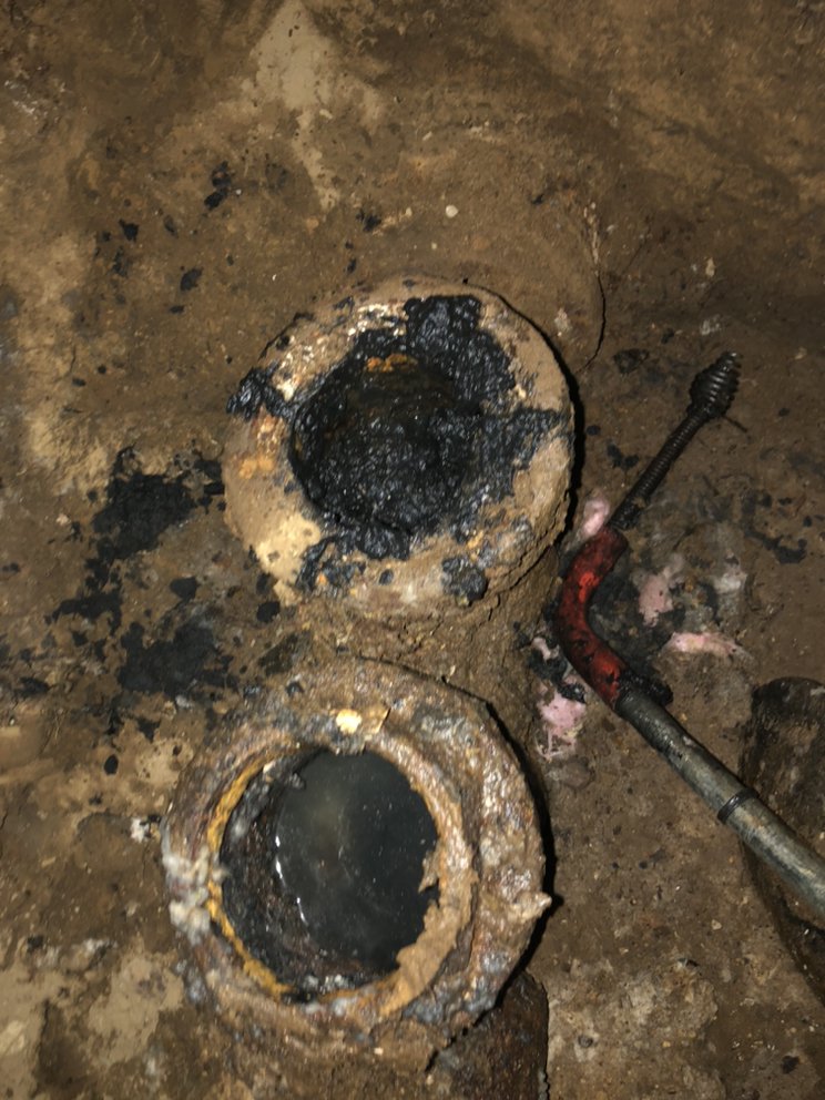 Slide of Central Mass Drain Cleaning