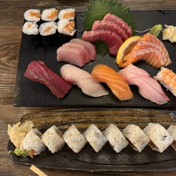 Rukaa Sushi - sashimi & nigiri + salmon roll platter - Sushi Bars Near Me - Peachtree City, Georgia Rukaa Sushi - sashimi & nigiri + salmon roll platter - Sushi Bars Near Me - Peachtree City, Georgia