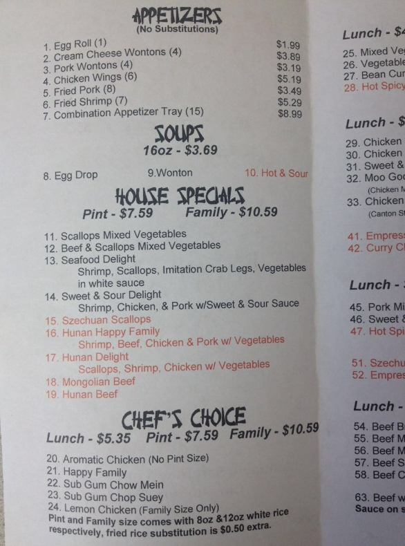 FORTUNE COOKIE CHINESE RESTAURANT Updated November 2024 15 Photos