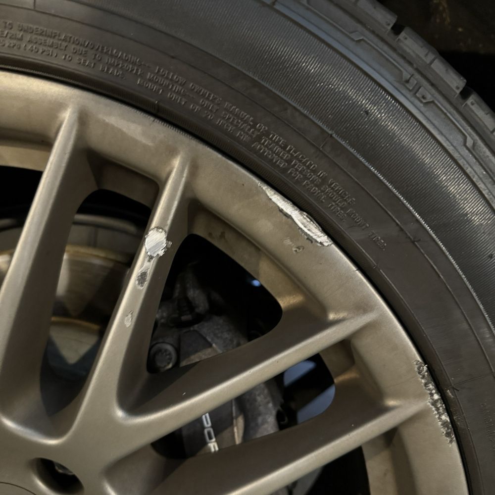 Precision Rim Repair - Damaged from the Curb. - Wheel & Rim Repair Near Me