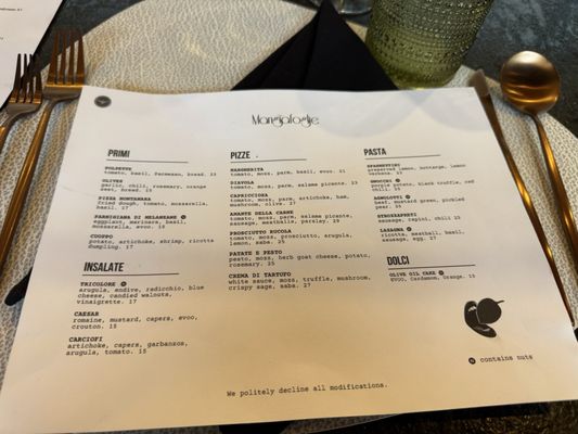 Menu photo 7 Mangiafoglie Long Beach, CA