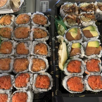 Aji Sushi - Sushi combo D and B (partially eaten) - Sushi Bars Near Me - New York, New York