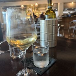 White wine recommended by our waiter. Delicious and cold! White wine recommended by our waiter. Delicious and cold!