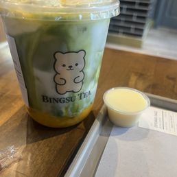 Mango sticky rice matcha ( bitter)