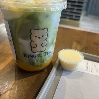 Bingsu Tea - Mango sticky rice matcha ( bitter) - Bubble Tea Near Me - Sacramento, California