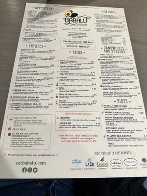 Menu photo 6 Babalu Memphis, TN