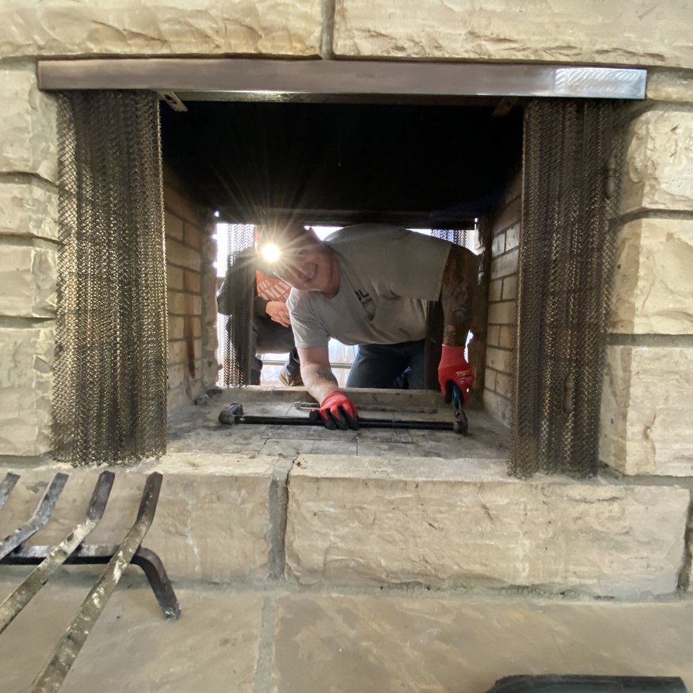 D.L Plumbing - Repairing a gas line in the fireplace. - Plumbing Near Me