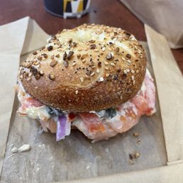 Bagel with Cream Cheese and Lox