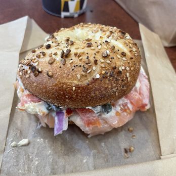Einstein Bros. Bagels - Bagel with Cream Cheese and Lox - Bagels Near Me - Chandler, Arizona