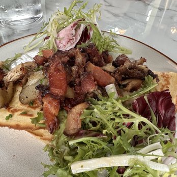 Bar C'est L'eau - Roasted chicken and potato crepe - added bacon - French Near Me - Tumwater, Washington