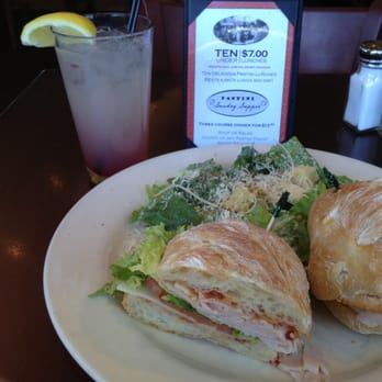 Pastini - Turkey Sandwich on Ciabatta bread, Caesar salad, and Blueberry Lemonade. - Italian Near Me - Beaverton, Oregon