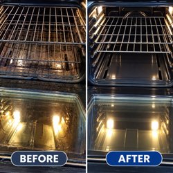 Sparkletime Cleaning Services - Deep cleaning of a heavily used oven in Ellicott City, MD.