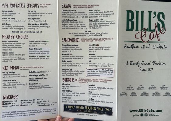 Menu photo 1 Bill's Cafe Fremont, CA Menu photo 1 Bill's Cafe Fremont, CA