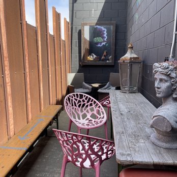 Counterpoint Coffee - Cozy outdoor seating in the back, at least half of it. - Coffee & Tea Near Me - Seaside, California