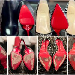 McFarland's Shoe Repair - Top: After Bottom: Before