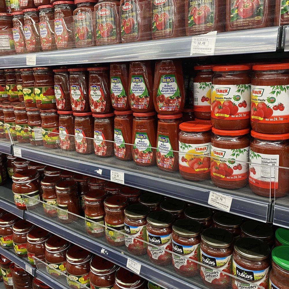 Istanbul Food Bazaar - jars of tomato sauce on shelves - Grocery Near Me - Clifton, New Jersey