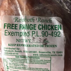 Rehoboth Ranch - Free range organic whole chicken!