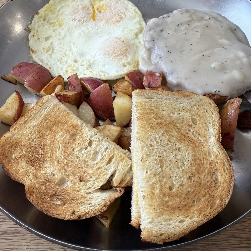 Chicken fried steak glorified breakfast Chicken fried steak glorified breakfast