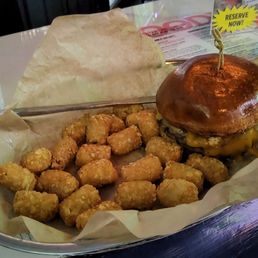 Cheeseburger and tots Cheeseburger and tots